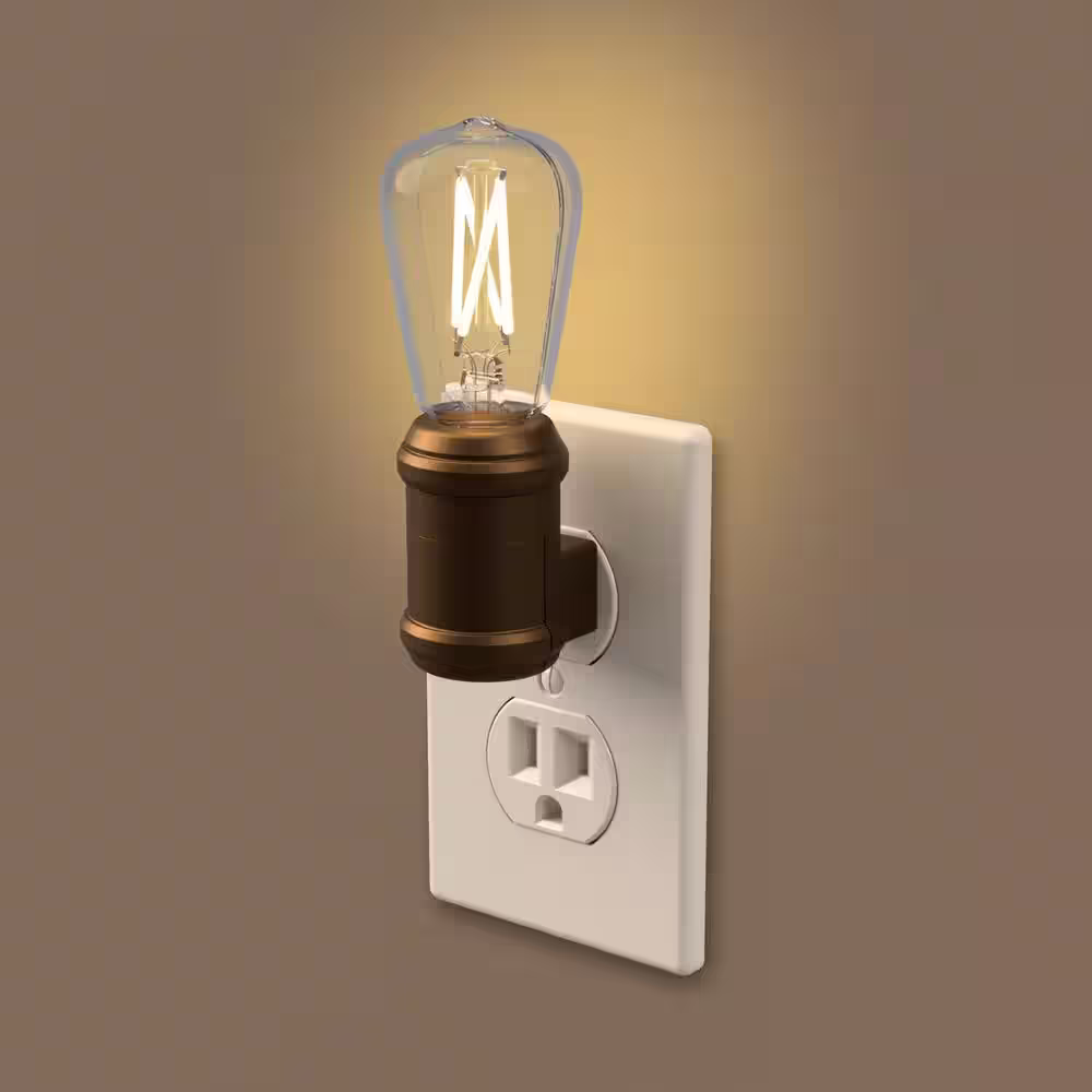 Westek Aged Bronze Automatic Vintage Edison LED Night Light