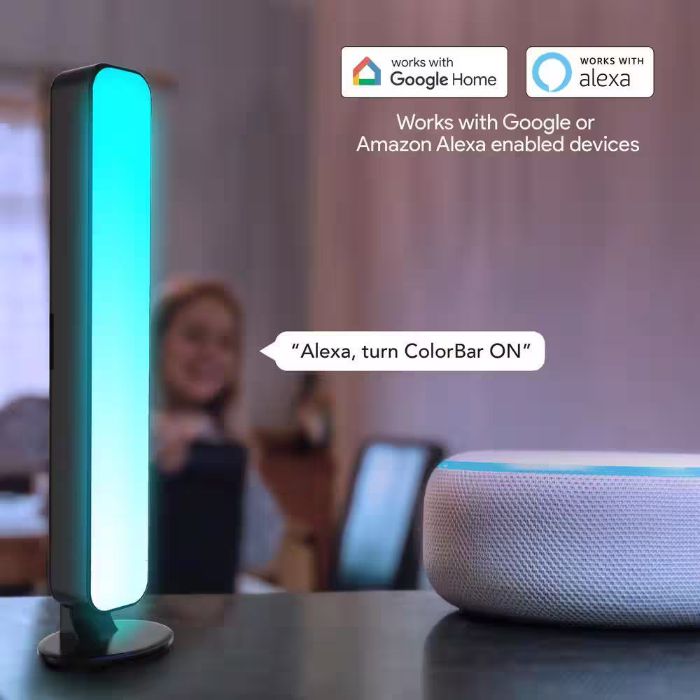 Tzumi Aura LED ColorKit 75-Watt Equivalent A21 Dimmable Multi-Color LED Light Bulb with Light Strip and Light Bar 6500K