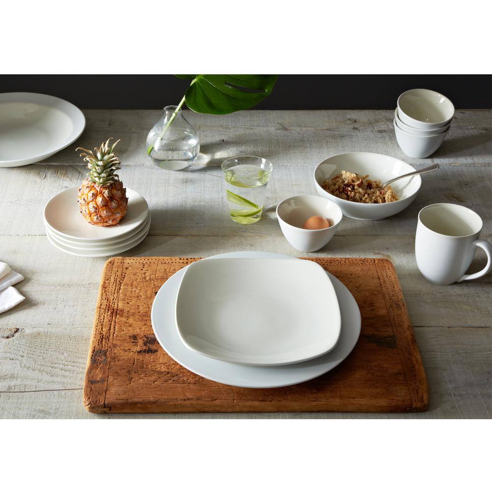 Noritake Colorwave White Stoneware Square Salad Plate 8-1/4 in. (Set of 4)