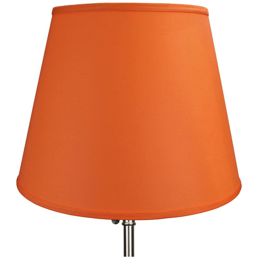 FenchelShades.com 11 in. Top Diameter x 17 in. Bottom Diameter x 13 in. Slant Linen Carrot Empire Lamp Shade
