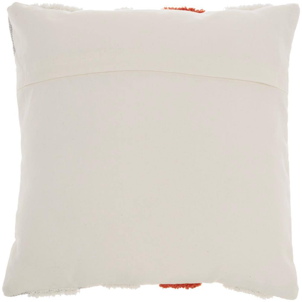 Mina Victory Lifestyles Orange Striped 18 in. x 18 in. Throw Pillow
