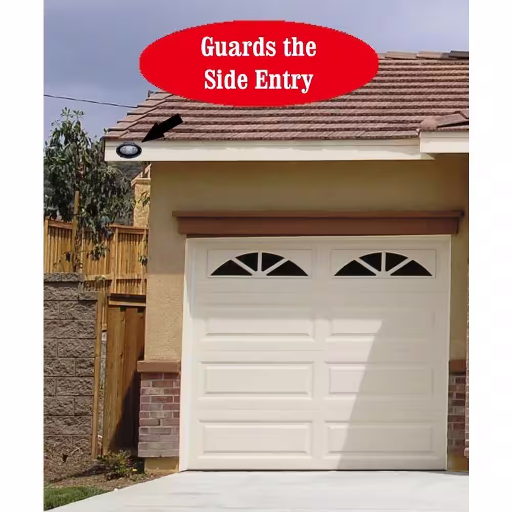 HomeBrite Solar Eyewatch Outdoor Wireless Black Solar LED Lighted Security Motion Alarm Detector