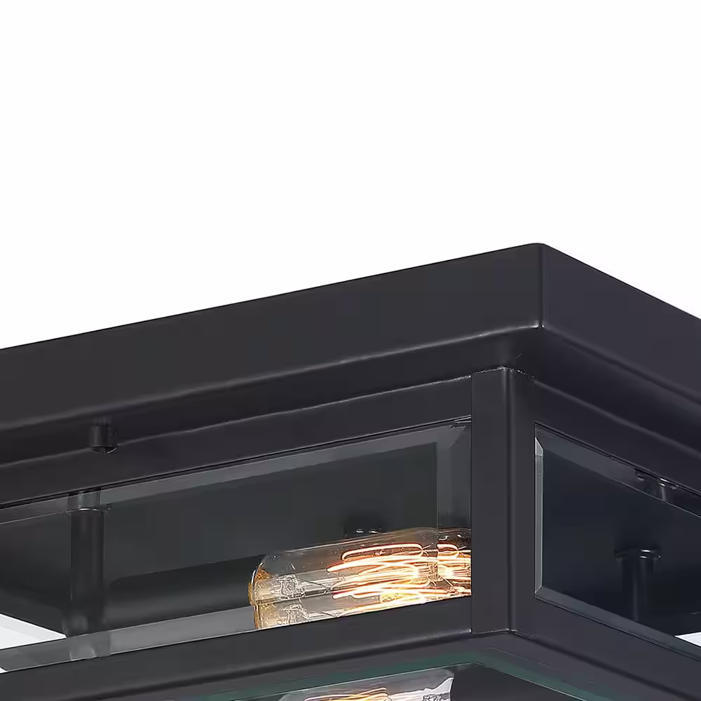 Quoizel Westover 1-Light Earth Black Outdoor Flush Mount