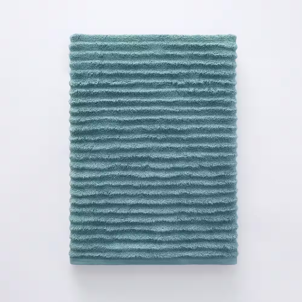 Blue Loom Blue Loom Mason 100 % Cotton Low Twist Ribbed 6-Piece Towel Set Ocean