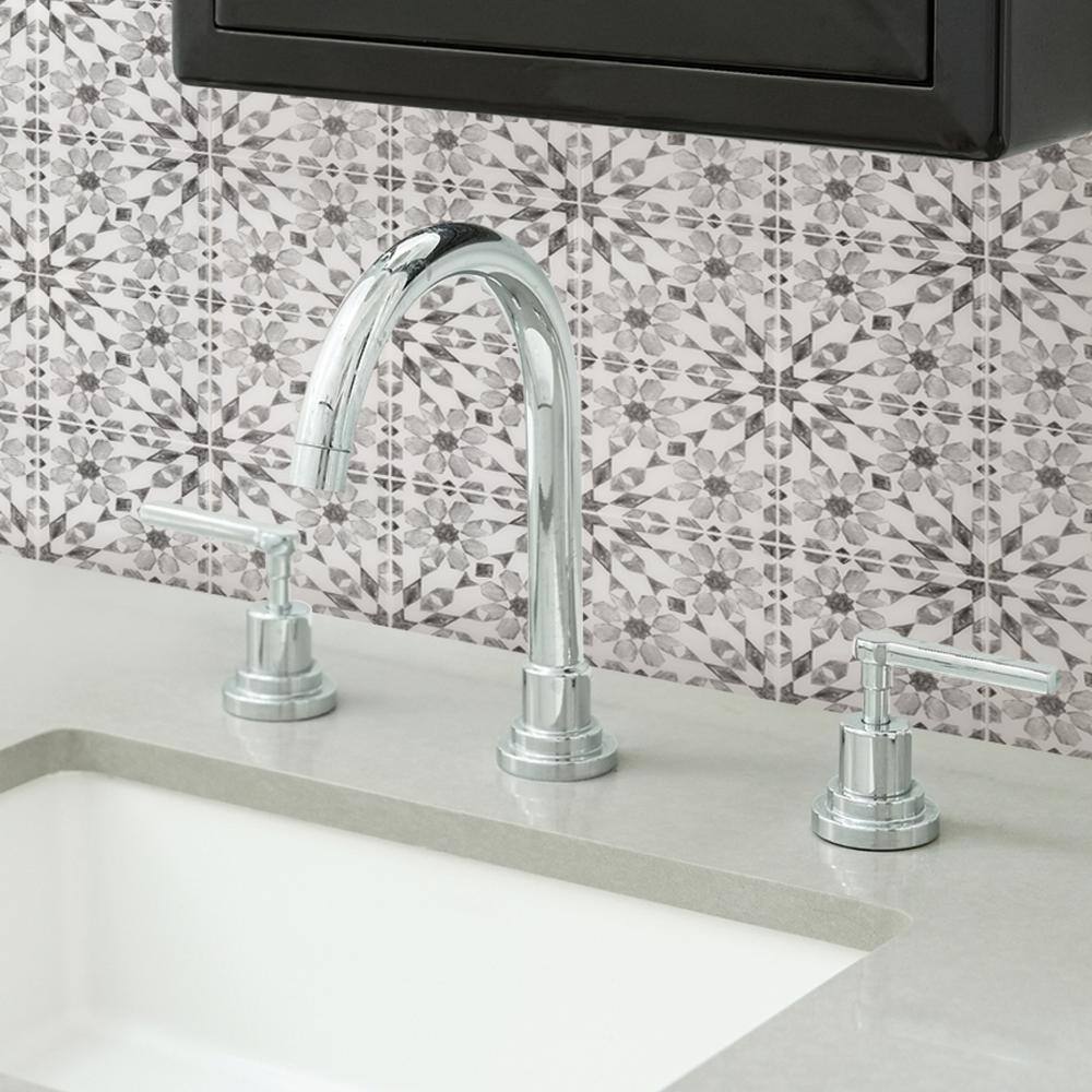 InHome Catalan Gray 10 in. x 10 in. x 0.025 in. Resin Peel and Stick Tile Sample (0.69 sq. ft./Pack)