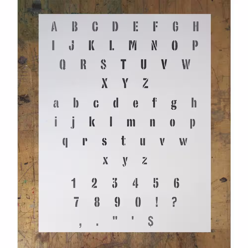 Stencil1 0.5 in. Industrial Font Stencil
