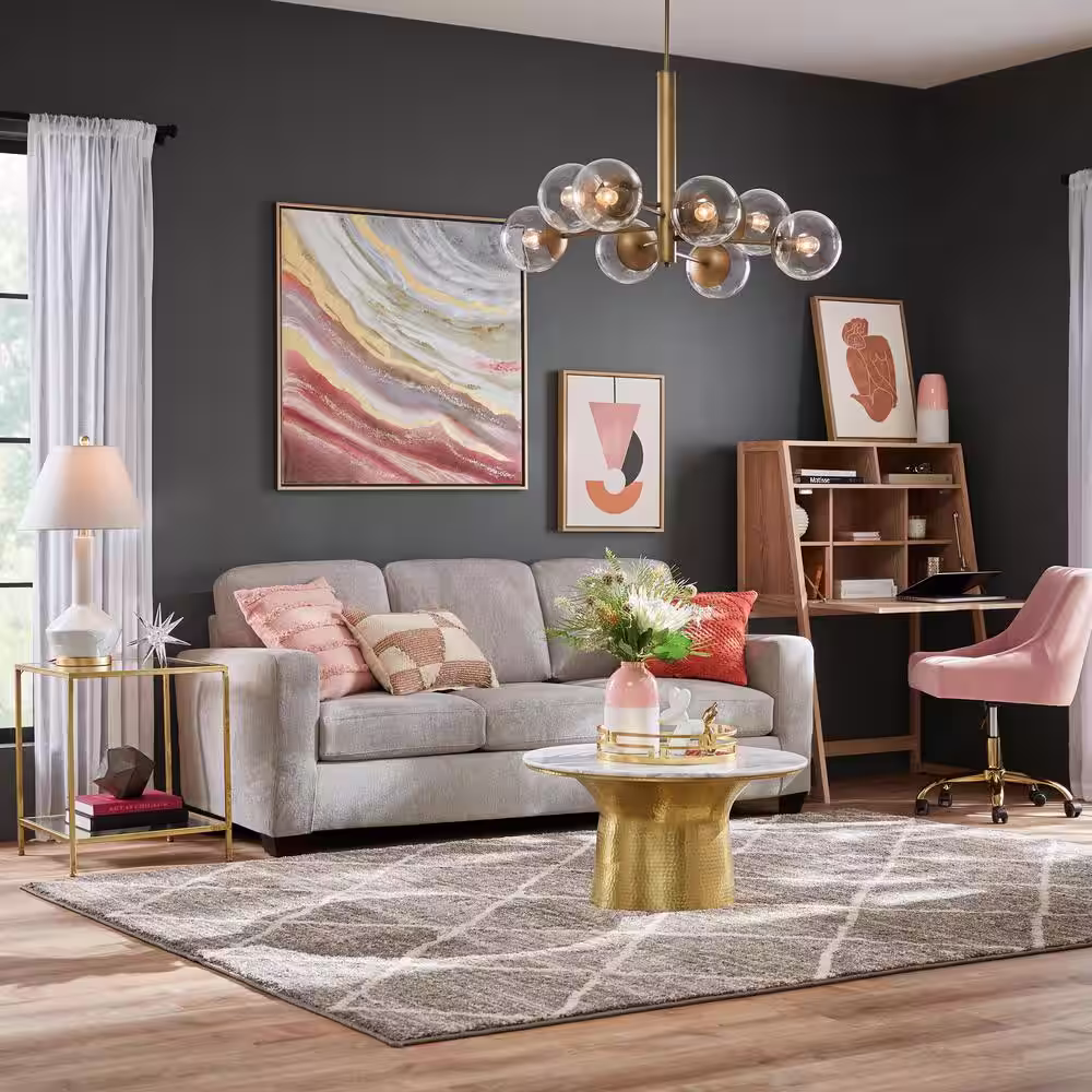 LR Home Over Tufted 20 in. x 20 in. Solid Throw Pillow