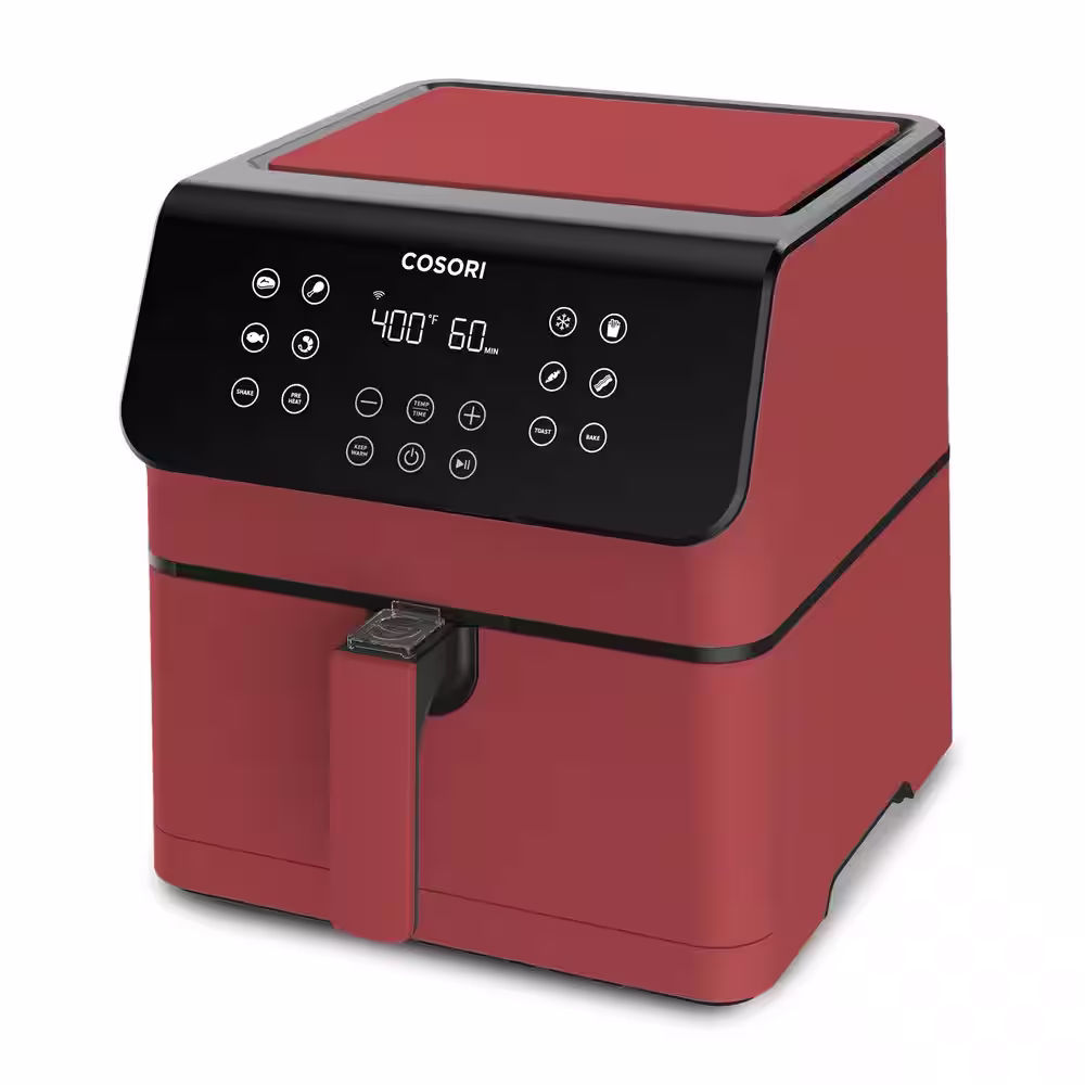 Cosori Pro XL II Smart 5.8 qt. Red Digital Air Fryer with Pizza Pan