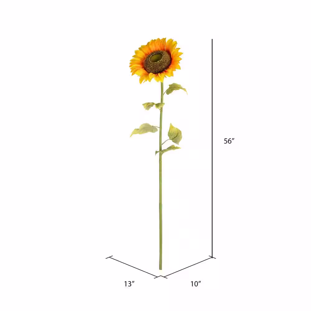 Vickerman 56 in. Artificial Yellow Sunflower Stem