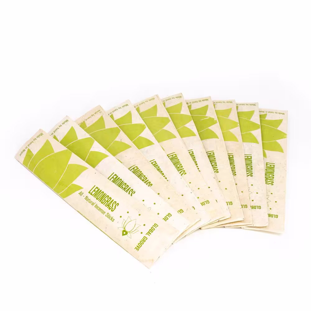 None All-Natural Brown Lemongrass Stick Incense (2-Packs)