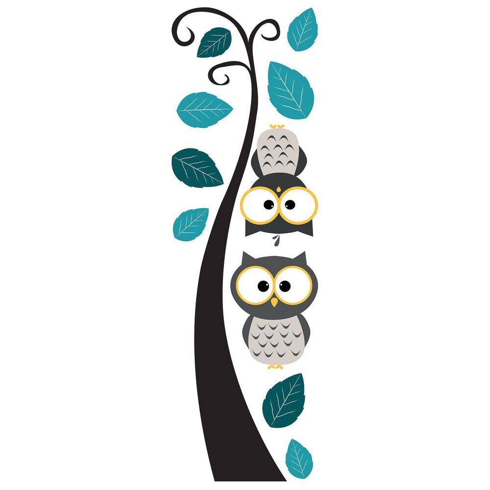 None Eye Hole Owl Multicolor Wall Decal