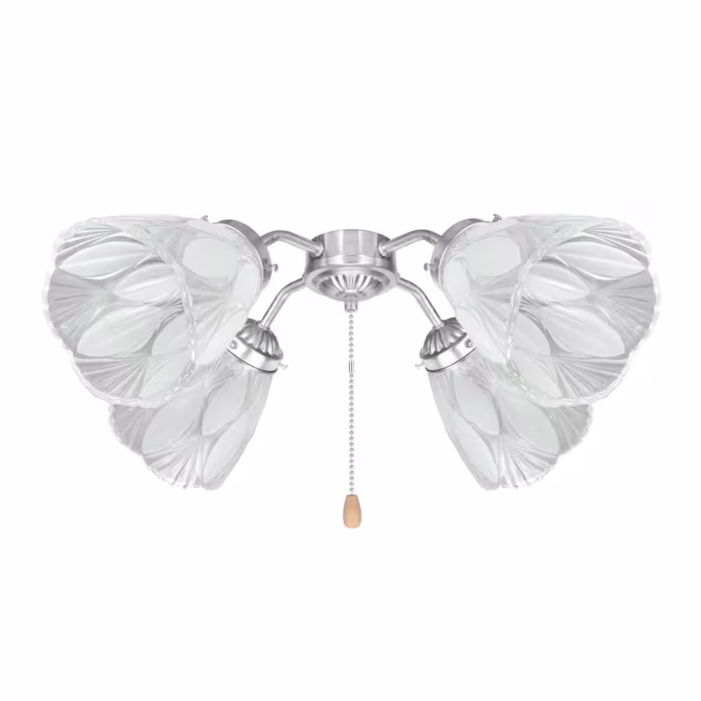 None 2-1/8 in. Fitter x Dia 4-3/4 in. x 5 in. H, 4PK - Lighting Accessory - Replacement Glass - Clear and Sandblasted