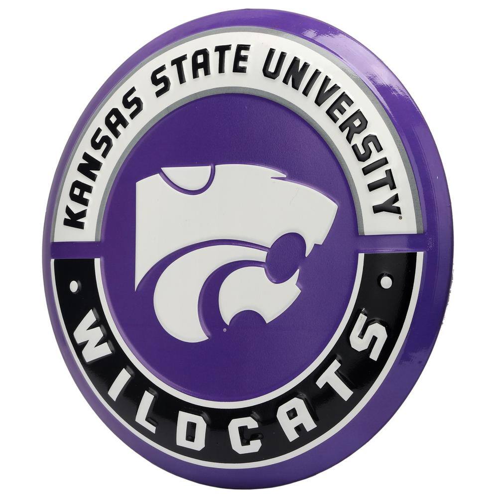 Open Road Brands Kansas State University Wildcats Round Metal Sign