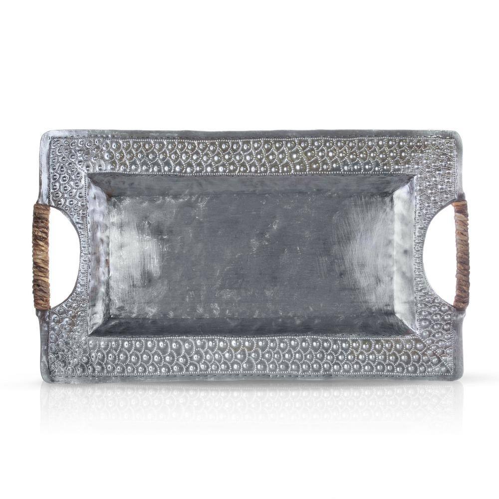 None Fish Scale Pattern Haitian Steel Drum Decorative Tray