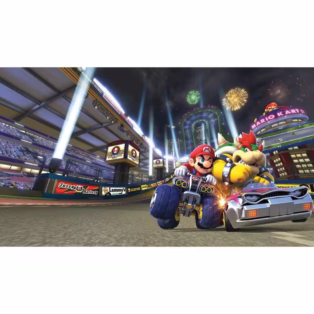 RoomMates 72 in. W x 126 in. H Mario Kart 8 XL Chair Rail 7-Panel Prepasted Wall Mural