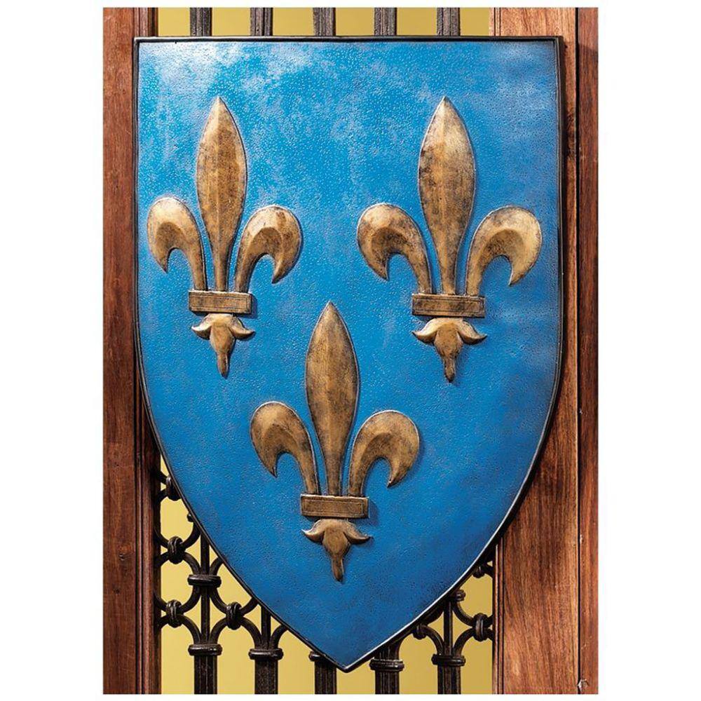 Design Toscano Grand Arms of France Wall Shield Collection- Fleur-de-Lis Shield