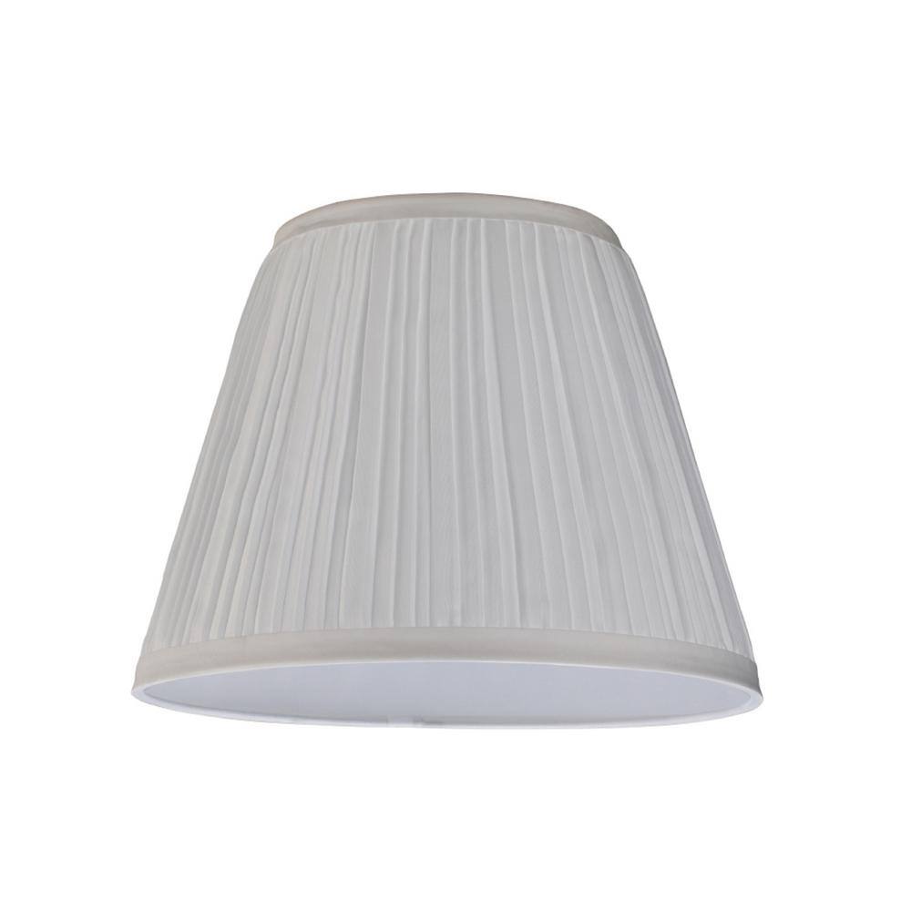 Aspen Creative Corporation 9 in. x 7 in. Off White Hardback Pleated Empire Lamp Shade