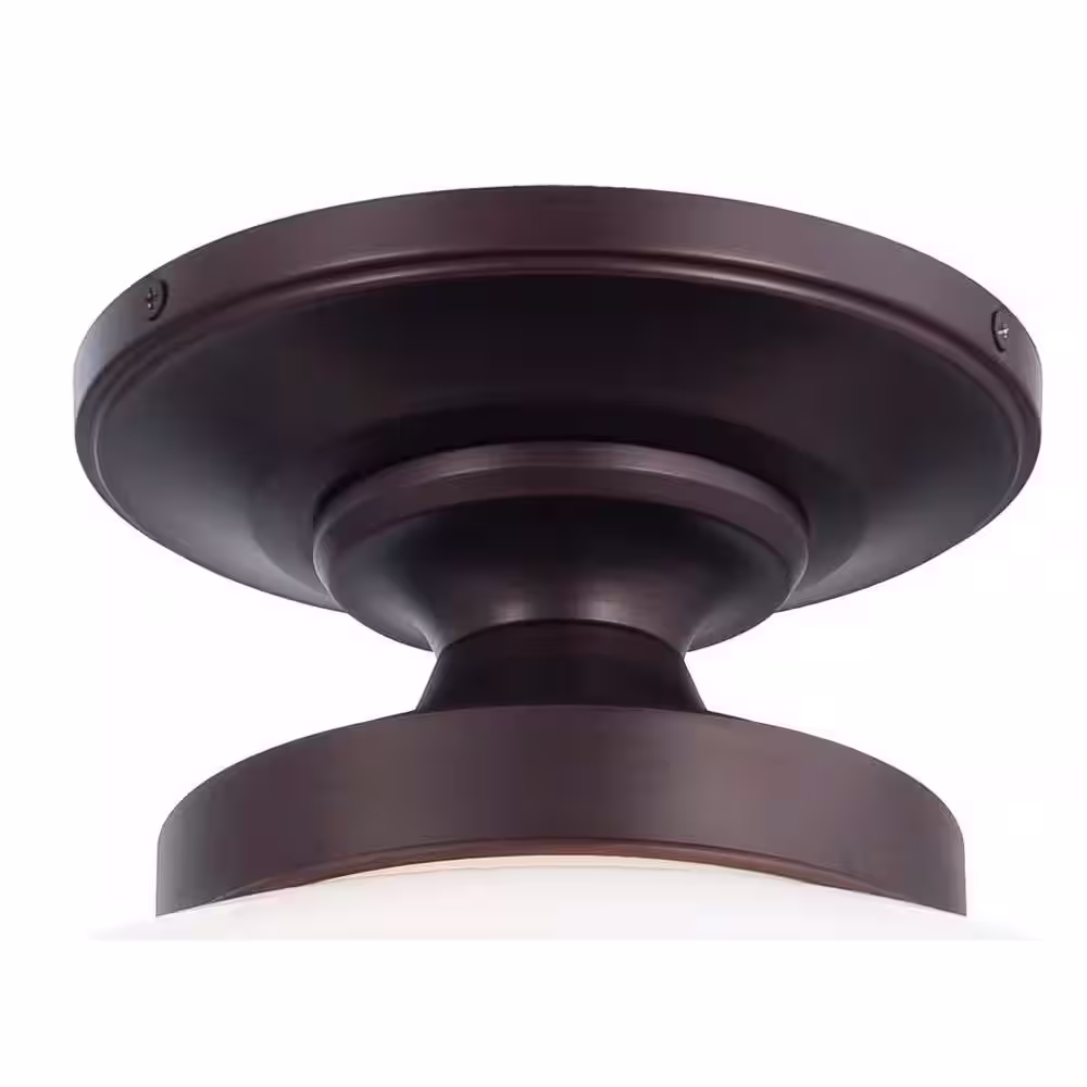 Minka Lavery 1-Light Brushed Bronze Semi-Flush Mount Light