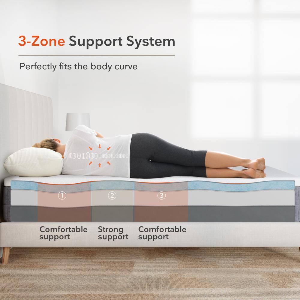 Sweetnight 12 in. Medium to Firm Gel Memory Foam Support Mattress Pillow Top Queen Mattress