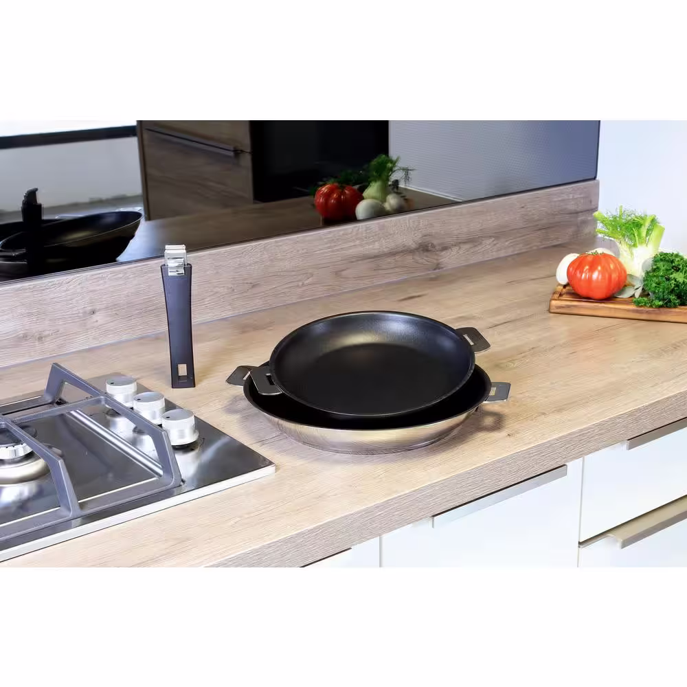 Cristel Tulipe 3-Piece Stainless Steel Nonstick Frying Pan Set