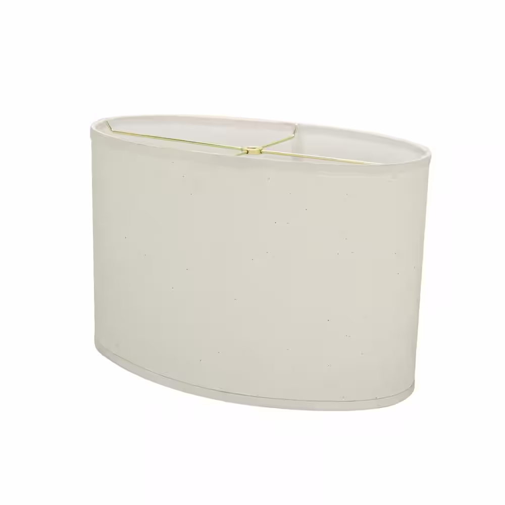 Aspen Creative Corporation 16.5 in. x 11 in. Off White Hardback Oval Lamp Shade