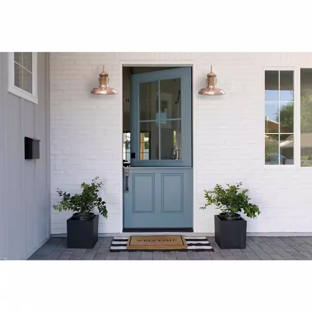 Progress Lighting Brookside Collection 10 in.1-Light Solid Copper Farmhouse Outdoor Medium Wall Lantern Light