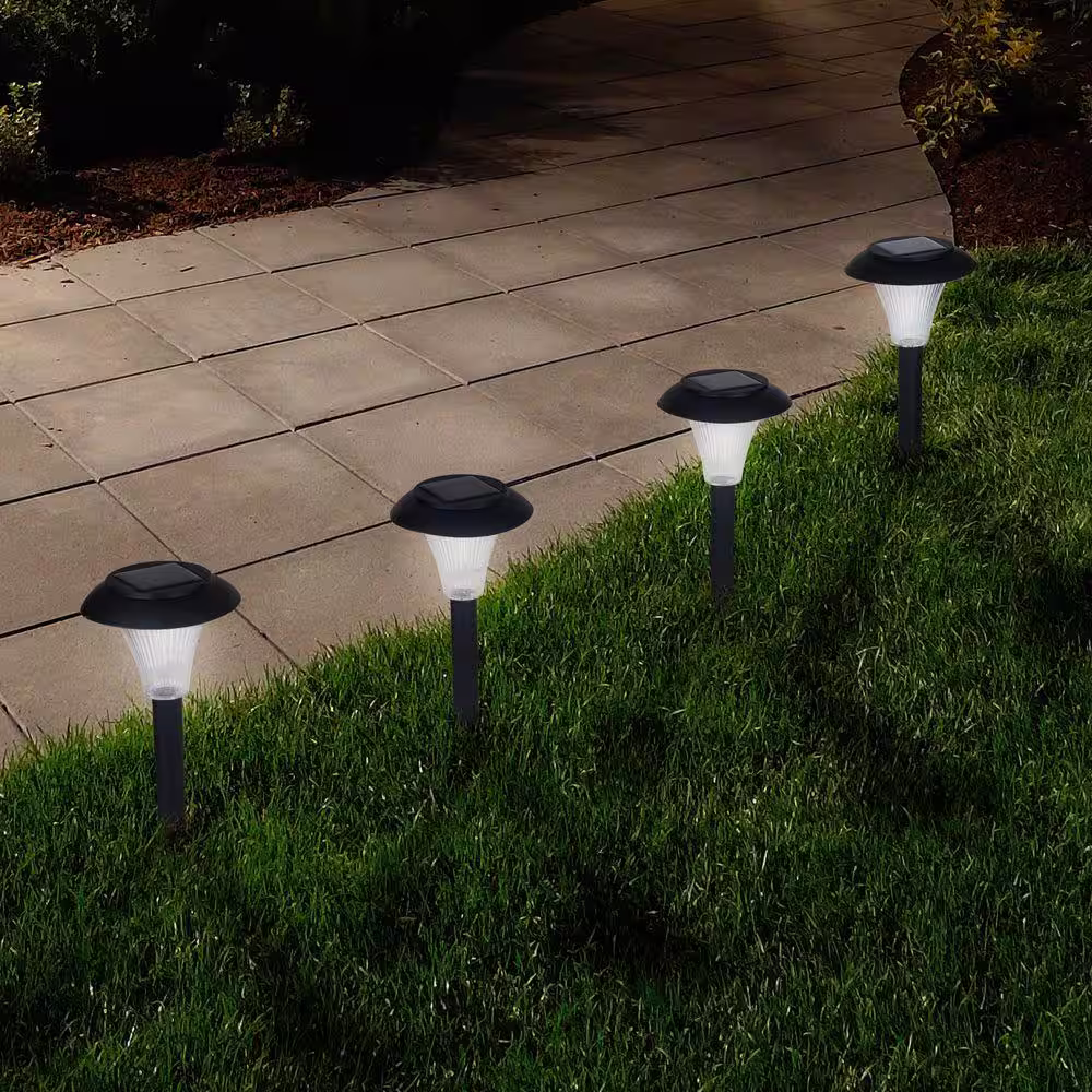 Pure Garden Solar Powered LED Black Stake Lights (8-Pack)