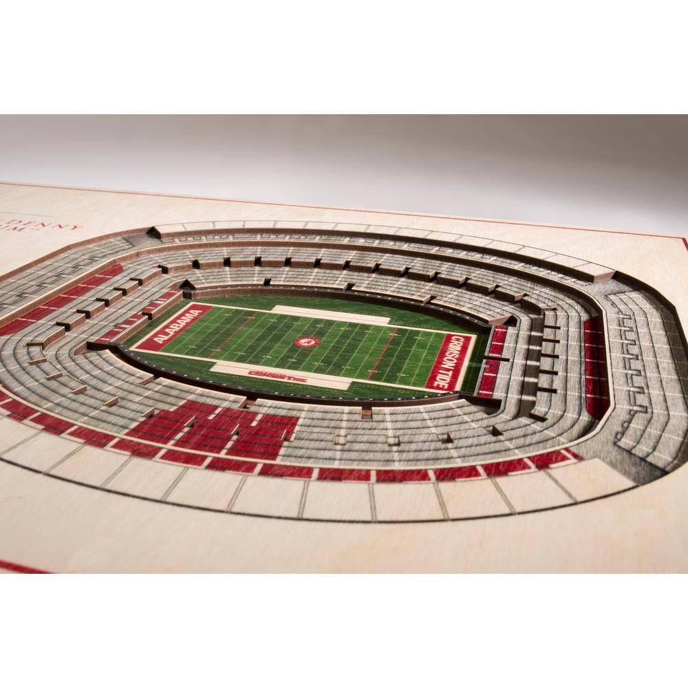 YouTheFan NCAA Alabama Crimson Tide 5-Layer Stadiumviews 3D Wooden Wall Art