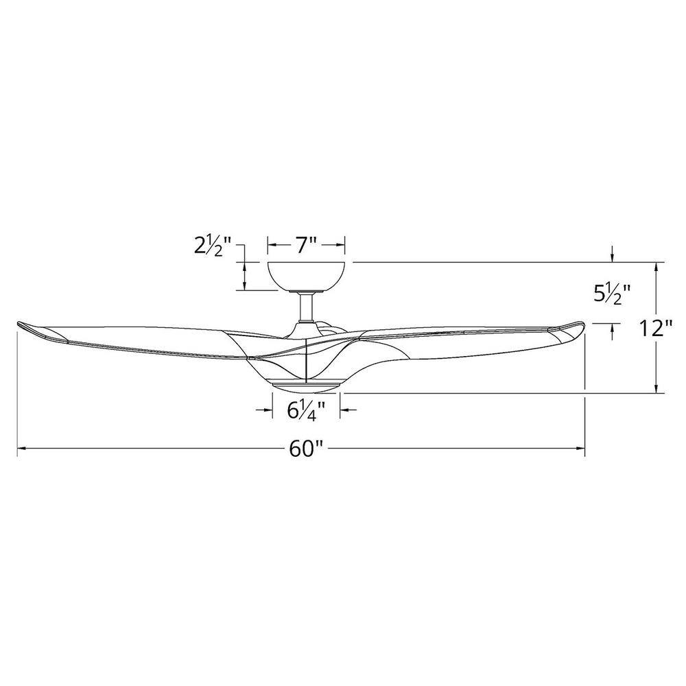 Modern Forms Morpheus III 60 in. LED Indoor/Outdoor Gloss White 3-Blade Smart Ceiling Fan with 3000K Light Kit and Wall Control