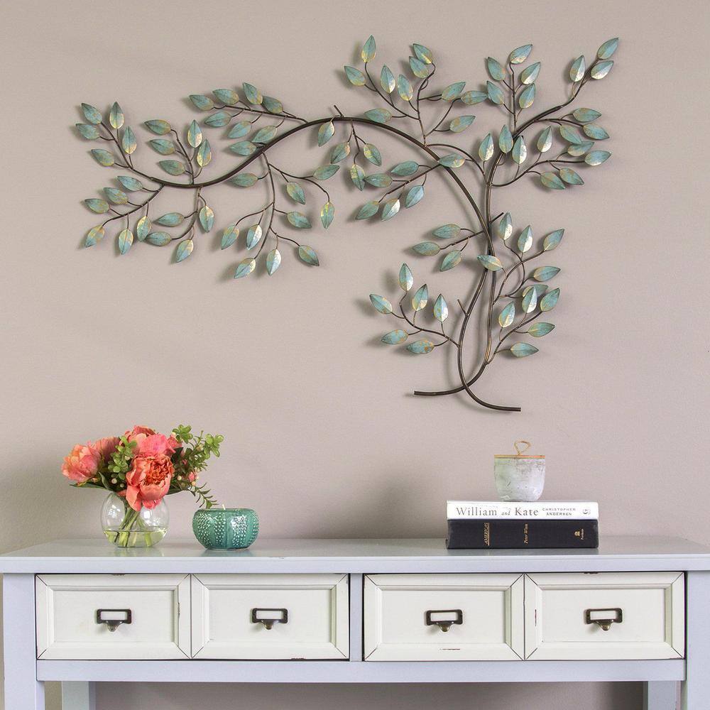 HomeRoots Patina Tree Branch Metal Wall Decor