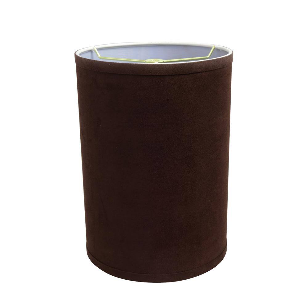 Aspen Creative Corporation 8 in. x 11 in. Dark Brown Hardback Drum/Cylinder Lamp Shade