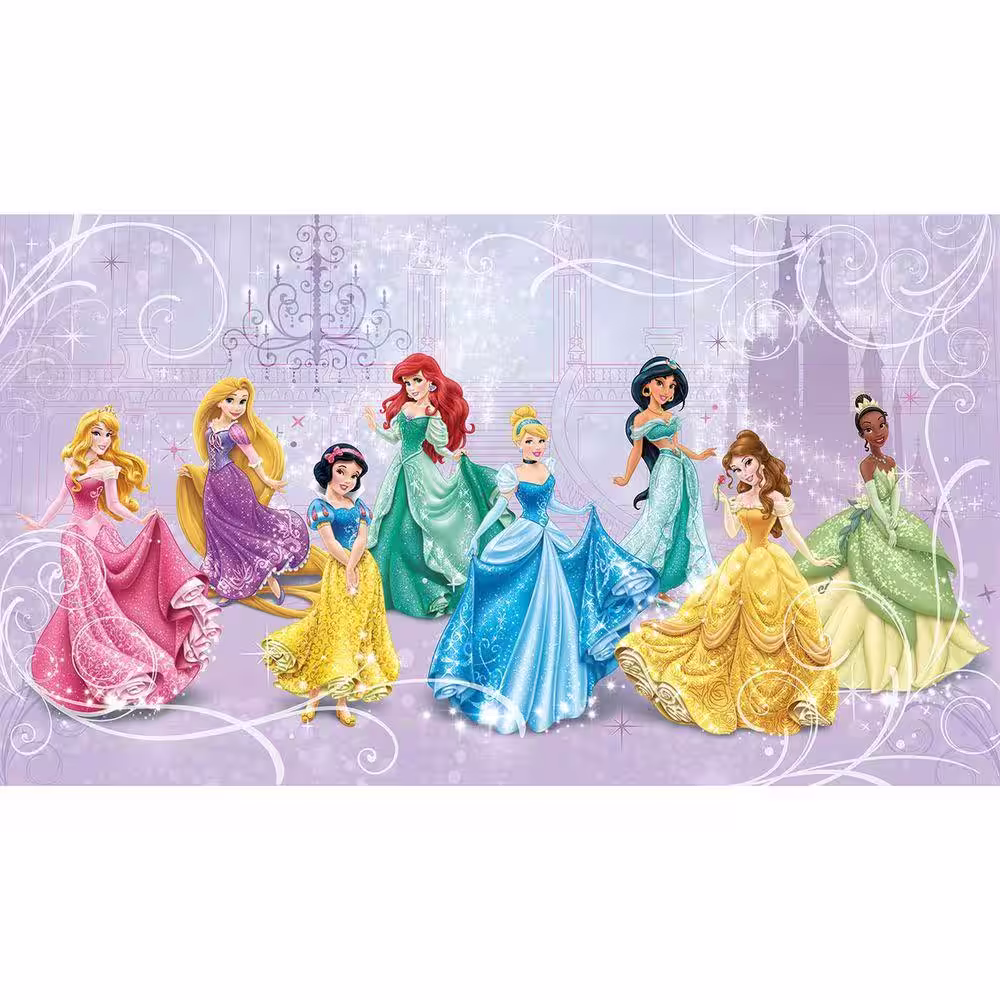 RoomMates 18 in. x 2.5 in. Disney Princess Royal Debut Wall Mural