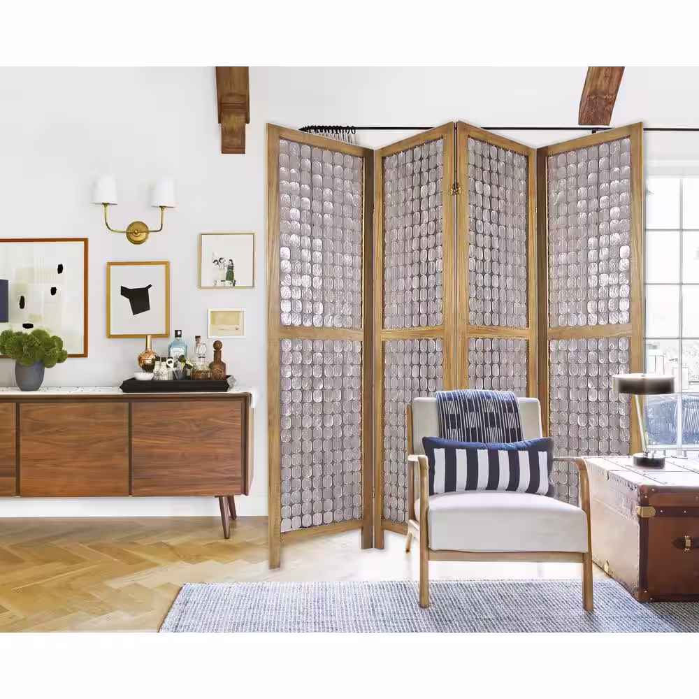 Screen Gems Princessa 7 ft. Multi 4-Panel Room Divider