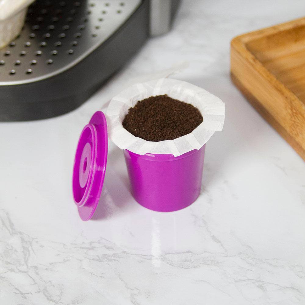 PERFECT POD EZ-Cup 2.0 Filters 400ct Disposable Paper Filters with Patented Lid Design for Single-Serve Reusable Coffee Pod Capsules