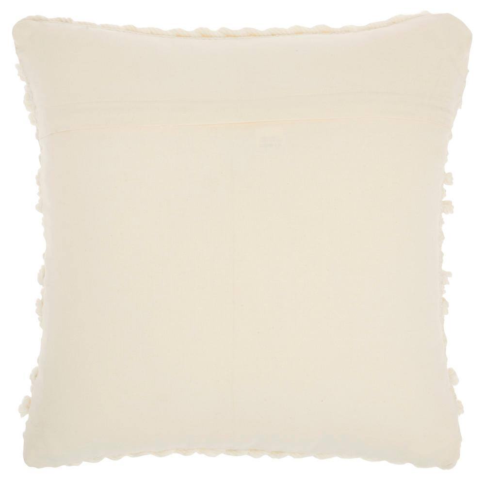 Mina Victory Lifestyles Ivory 18 in. x 18 in. Throw Pillow