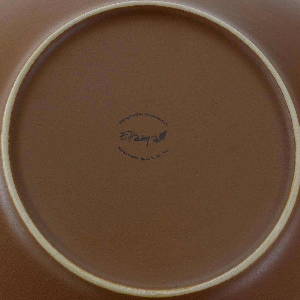 Elama Majestic Wolf 16-Piece Holiday Taupe Stoneware Dinnerware Set (Service for 4)