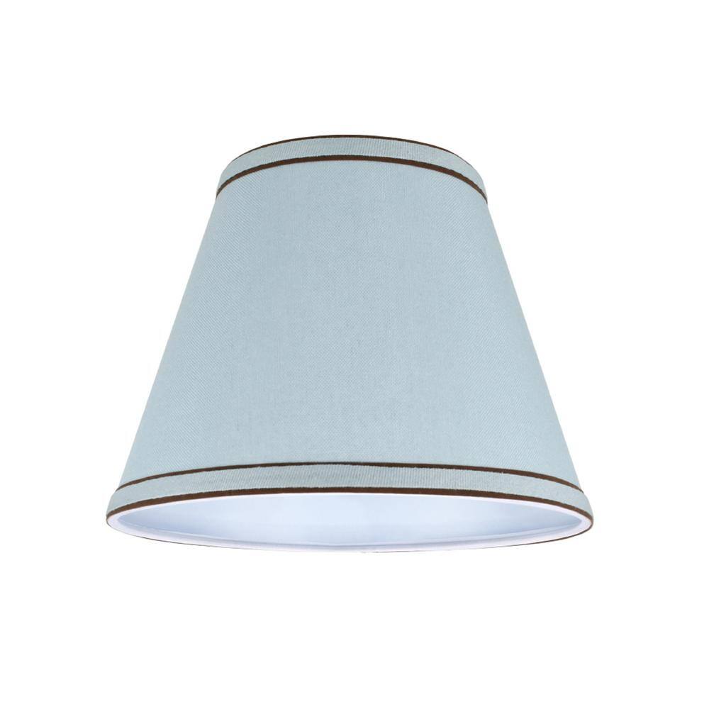 Aspen Creative Corporation 9 in. x 7 in. Light Blue Hardback Empire Lamp Shade
