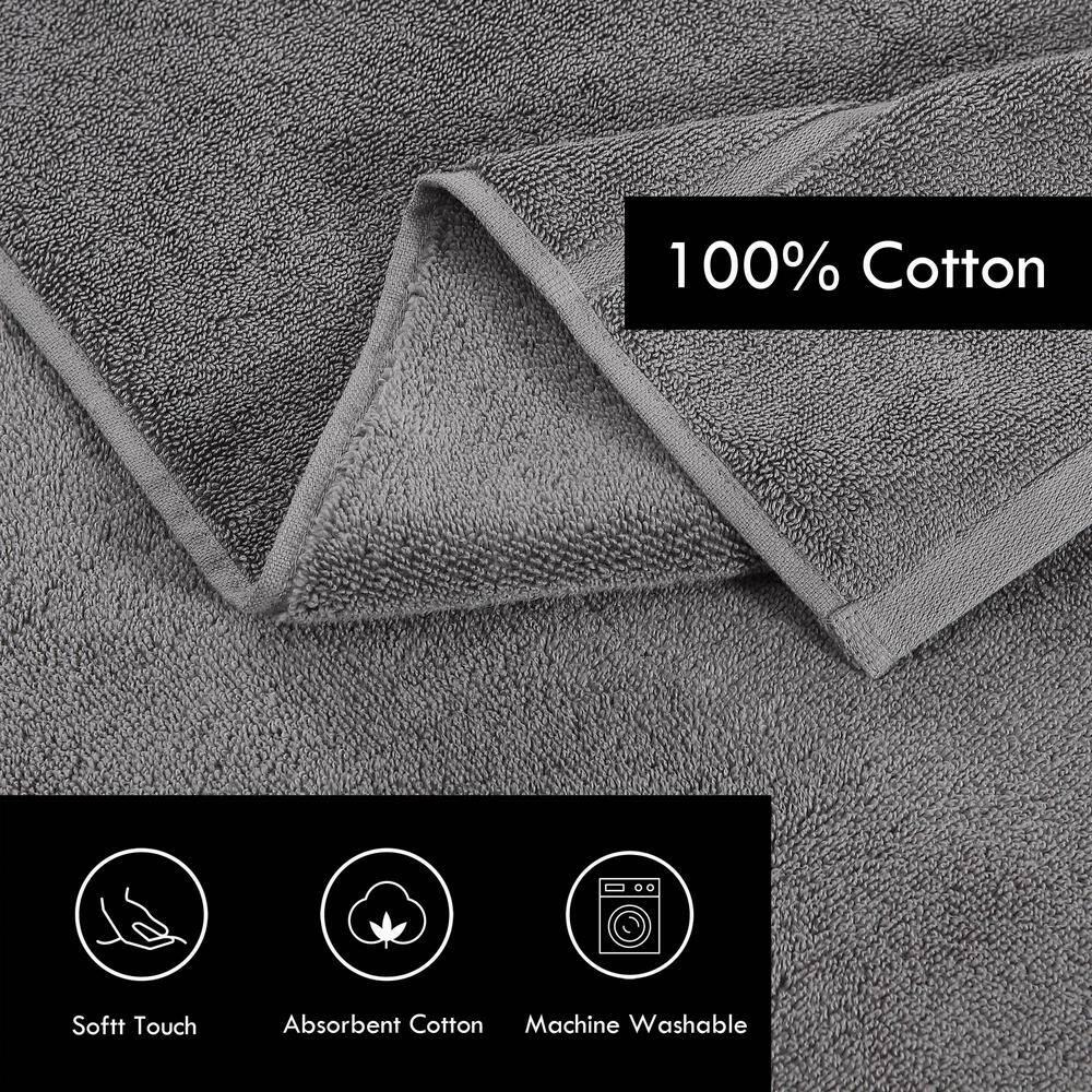 VERA WANG Modern Lux 6-Piece Gray Cotton Towel Set