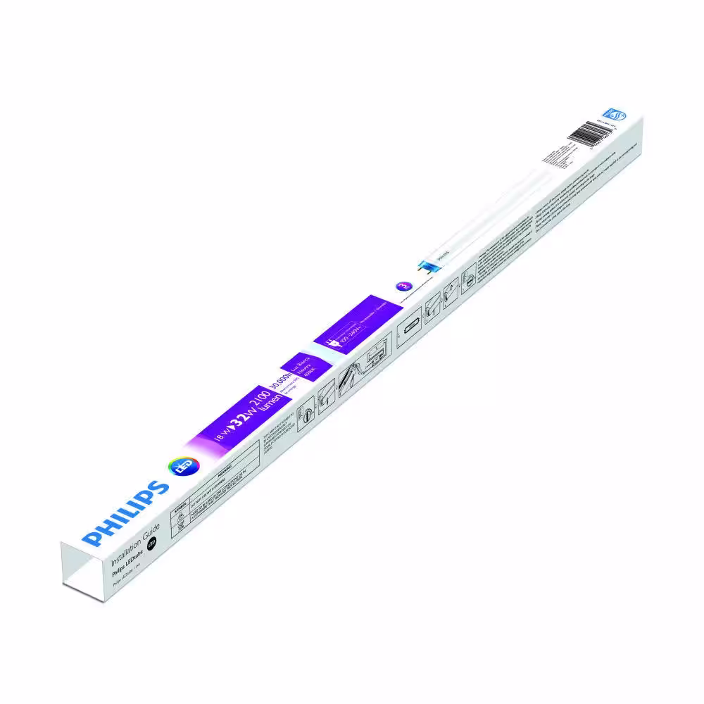 Philips 32W Equivalent 4 ft. Cool White Linear T8 Type A LED Tube Light Bulb (1-Pack)