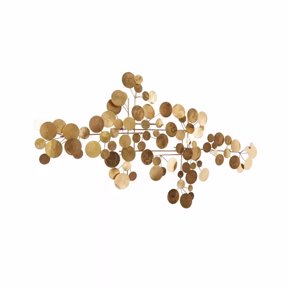 CosmoLiving by Cosmopolitan Metal Gold Plate Wall Decor