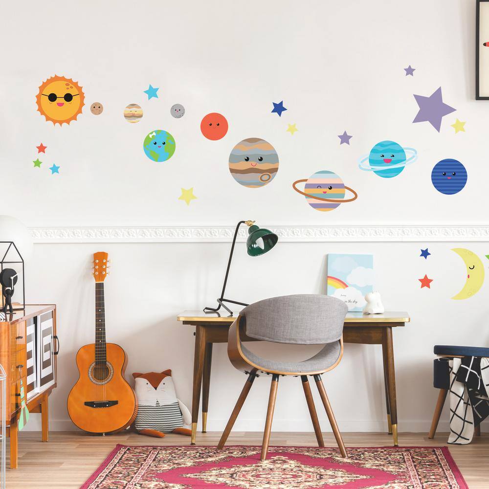 RoomMates Planet Multi-Colored Vinyl Wall Decal