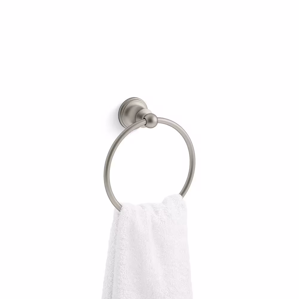 KOHLER Capilano Towel Ring in Vibrant Brushed Nickel