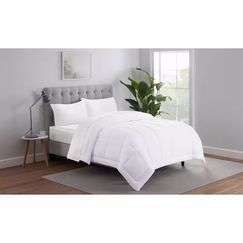 Serta Comfort Sure Rest White California King Down Alternative Comforter