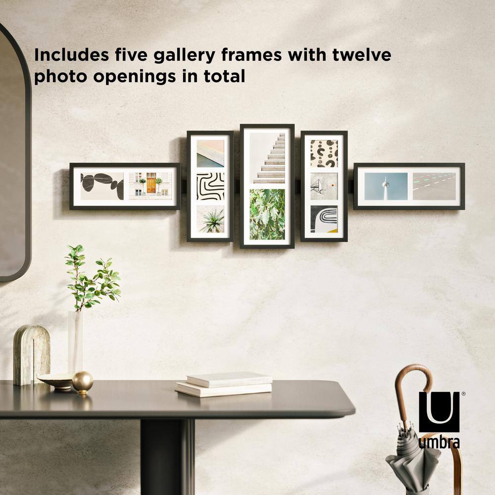 Umbra Black Shuffle Picture Frame (Set of 5)
