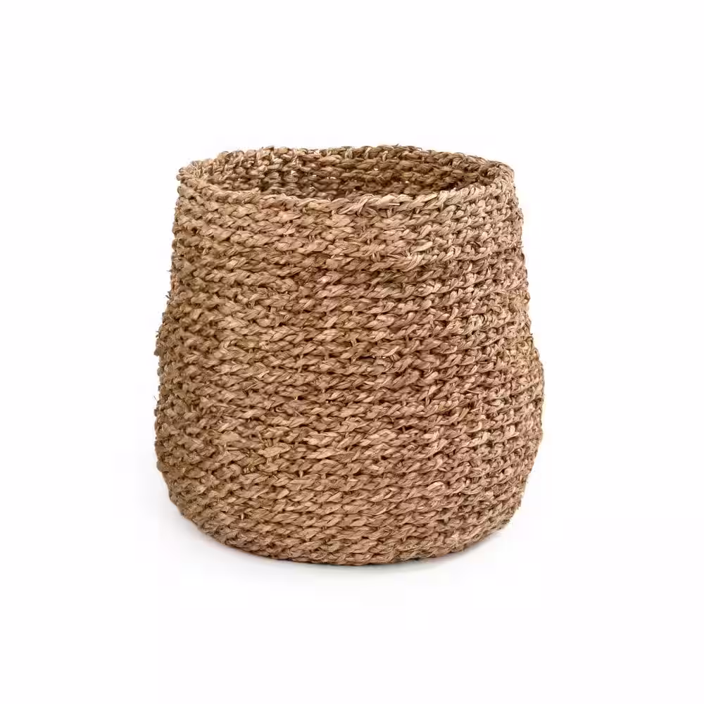 Zentique Concave Hand Woven Seagrass Medium without Handles Basket