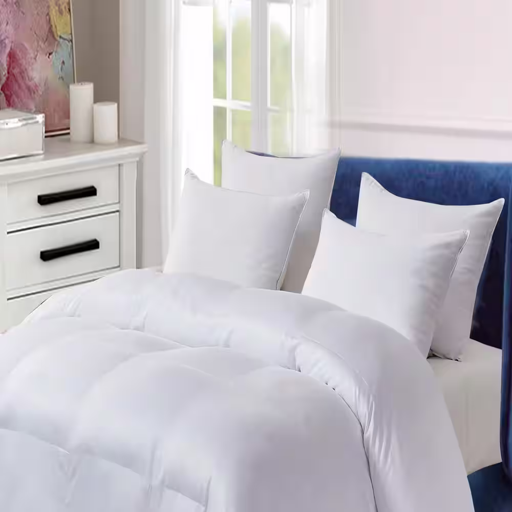 None Twin 100% Cotton Down Alternative All Seasons Comforter with Purissimo Technology