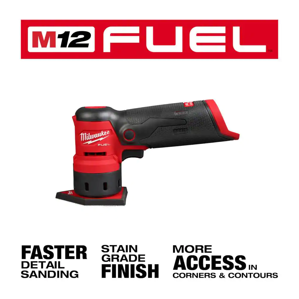 Milwaukee M12 FUEL 12-Volt Lithium-Ion Brushless Cordless Orbital Detail Sander (Tool-Only)