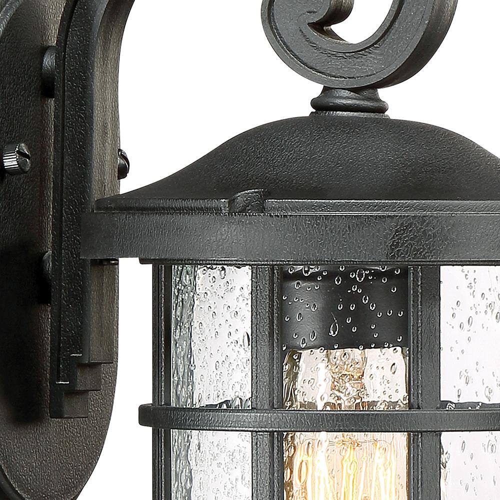Quoizel Crusade 1-Light Black Outdoor Wall Lantern Sconce