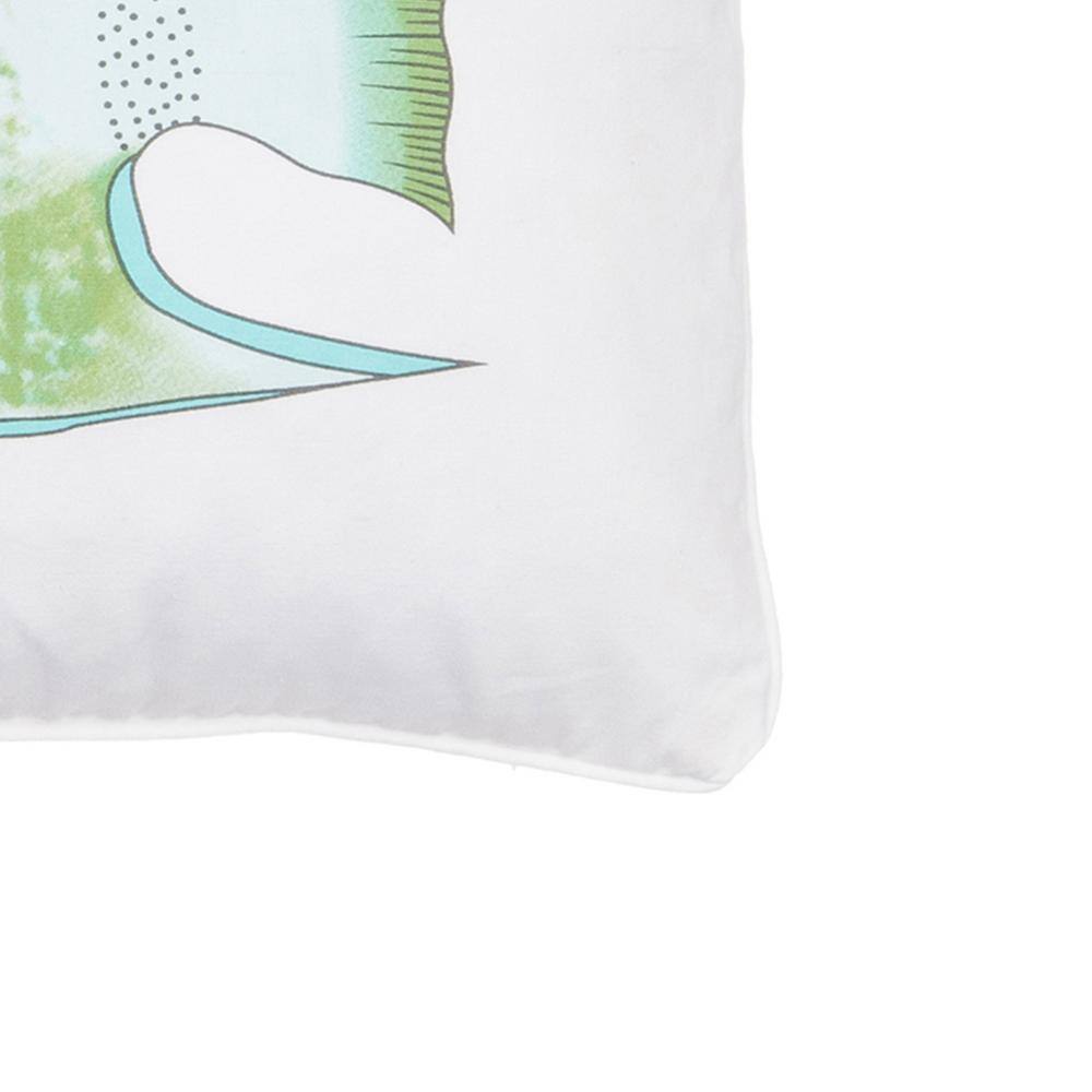 Levtex Home Biscayne White, Teal and Green Fish Print 14 in. x 18 in. Throw Pillow