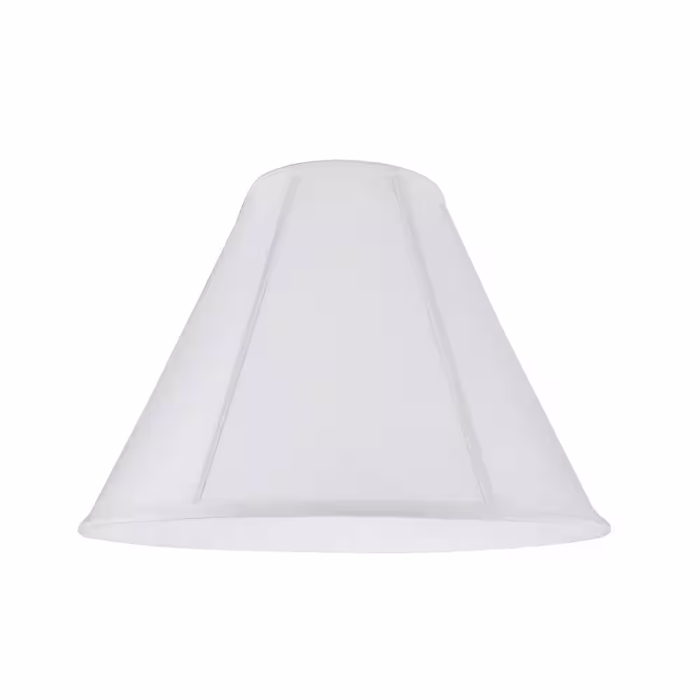 Aspen Creative Corporation 16 in. x 12 in. Off White and Vertical Piping Hexagon Bell Lamp Shade
